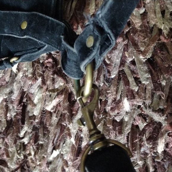 Gothic black shoulder/hand bag Cross design embellished with rivets. - Picture 10 of 11